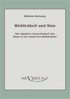 Buchcover Wirklichkeit und Sinn