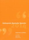 Buchcover Kulturpreis Deutsche Sprache 2014