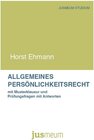 Buchcover Allgemeines Persönlichkeitsrecht / Jusmeum-Studium Bd.3