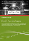 Buchcover Die M&A-Absorptive Capacity