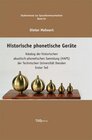 Buchcover Historische phonetische Geräte