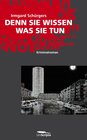 Buchcover DENN SIE WISSEN WAS SIE TUN