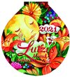 Buchcover Lutzis Mondkalender rund Ø 16cm (Tagesabreisskalender) 2021