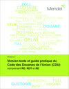 Buchcover Version texte et guide pratique du Code des Douanes de l’Union (CDU)