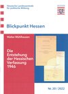 Buchcover Die Entstehung der Hessischen Verfassung 1946