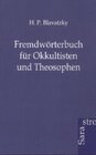 Buchcover Fremdwörterbuch für Okkultisten und Theosophen