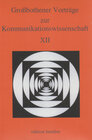 Buchcover Großbothener Vorträge zur Kommunikationswissenschaft XII