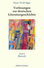 Buchcover Vorlesungen zur deutschen Literatur, hg. von Holger Böning / Vorlesungen zur deutschen Literaturgeschichte. Band 2 Baroc