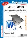 Buchcover Word 2010 für Studenten und Schüler