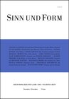Buchcover Sinn und Form 6/2011