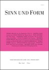 Buchcover Sinn und Form 2/2012