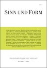 Buchcover Sinn und Form 4/2012
