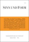 Buchcover Sinn und Form 5/2012