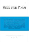Buchcover Sinn und Form 2/2013