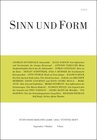 Buchcover Sinn und Form 5/2013