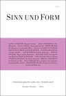 Buchcover Sinn und Form 6/2013