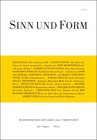 Buchcover Sinn und Form 4/2014