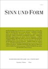 Buchcover Sinn und Form 5/2014