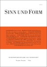 Buchcover Sinn und Form 6/2014