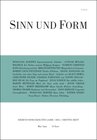Buchcover Sinn und Form 3/2015