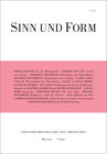 Buchcover Sinn und Form 3/2016