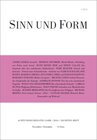 Buchcover Sinn und Form 6/2016