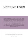 Buchcover Sinn und Form 2/2017