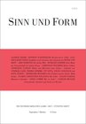 Buchcover Sinn und Form 5/2017