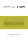 Buchcover Sinn und Form 1/2018