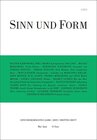 Buchcover Sinn und Form 3/2019
