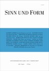Buchcover Sinn und Form 4/2019