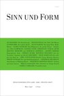 Buchcover Sinn und Form 2/2020
