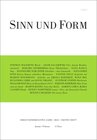 Buchcover Sinn und Form 1/2021