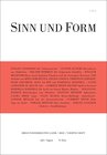 Buchcover Sinn und Form 4/2021