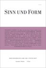 Buchcover Sinn und Form 5/2021