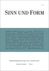 Buchcover Sinn und Form 6/2021