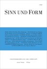 Buchcover Sinn und Form 1/2022