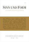 Buchcover Sinn und Form 4/2024