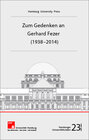 Buchcover Zum Gedenken an Gerhard Fezer (1938-2014)