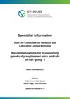 Buchcover Recommendations for transporting genetically engineered mice and rats of risk group 1