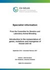 Buchcover Introduction to the nomenclature of genes, mutations and transgenes of mouse and rat