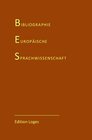 Buchcover Bibliographie Europäische Sprachwissenschaft