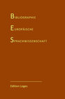 Buchcover Bibliographie Europäische Sprachwissenschaft