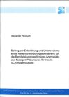 Buchcover Beitrag zur Entwicklung und Untersuchung eines Nebenstromhydrolyseverfahrens für die Bereitstellung gasförmigen Ammoniak