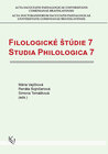 Buchcover Filologické štúdie 7 / Studia Philologica 7