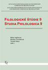 Buchcover Filologické štúdie 9