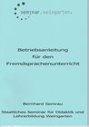 Buchcover Betriebsanleitung für den Fremdsprachenunterricht