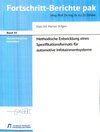Buchcover Methodische Entwicklung eines Spezifikationsformats für automotive Infotainmentsysteme