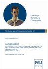 Buchcover Ausgewählte sprachwissenschaftliche Schriften (1970-2015)