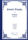 Buchcover Heinrich Stieglitz, ein Denkmal. Erster Teil